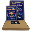 Gift For Yourself,Gift For Kids,Gift For Women,Gift For Men,Happy - Welcome To The Game Room - Personalized Classic Metal Signs