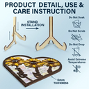 Gift For Mother,Gift For Grandma,Love,Happy - First Mom Then Grandma Now Great Grandma - Personalized 2-Layered Wooden Plaque With Stand