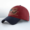Happy,Independence Day,Gift For Men,Gift For Yourself,Gift For Women,America 250th,Proud - Faux Embroidery Effect Patriotic USA 250th Anniversary - Personalized Two Tone Cap