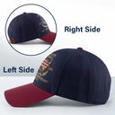 Happy,Independence Day,Gift For Men,Gift For Yourself,Gift For Women,America 250th,Proud - Faux Embroidery Effect Patriotic USA 250th Anniversary - Personalized Two Tone Cap