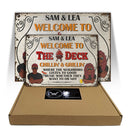 Welcome To The Deck Chilling & Grilling - Personalized Custom Classic Metal Signs