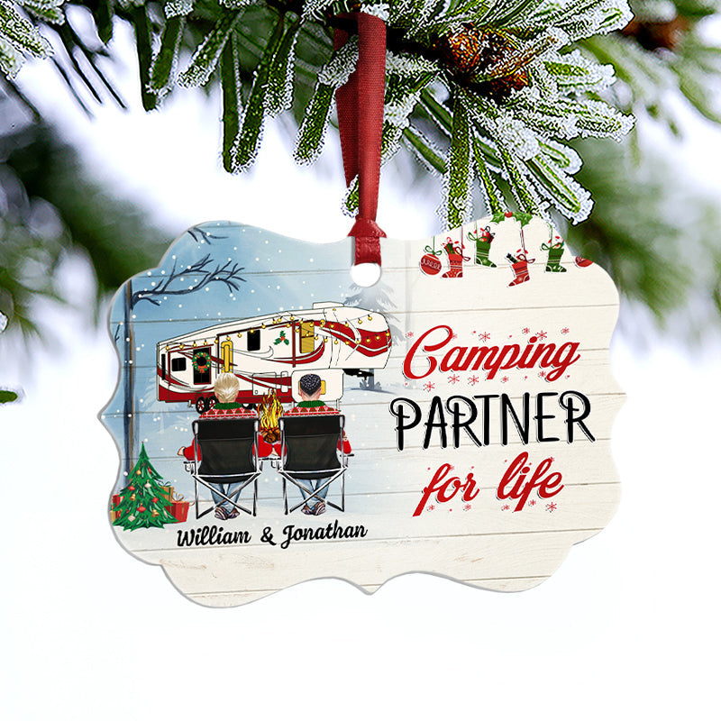 Home Is Where - Gift For Camping Lovers - Personalized Custom Wooden Ornament, Aluminum Ornament