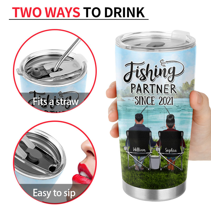 Fishing Partner Best Catch Of Life - Gift For Couple - Personalized Custom Tumbler