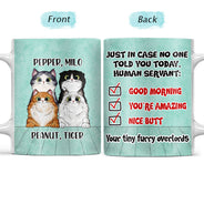Au cas où personne ne vous l'aurait dit - Cadeau pour les amoureux des chats - Mug blanc personnalisé bord à bord