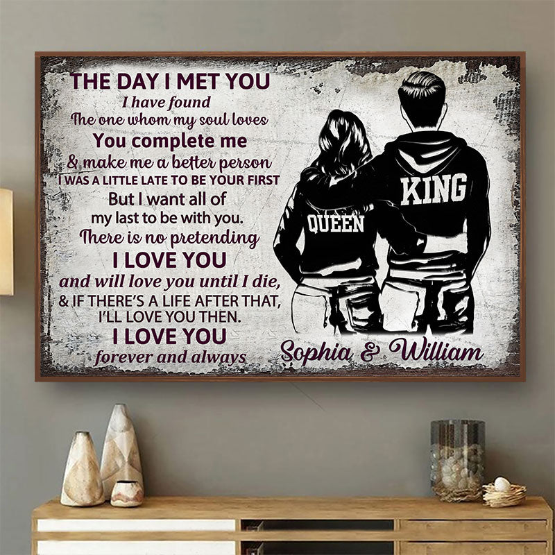 The Day I Met You I Have Found - Gift For Couple - Personalized Custom Poster