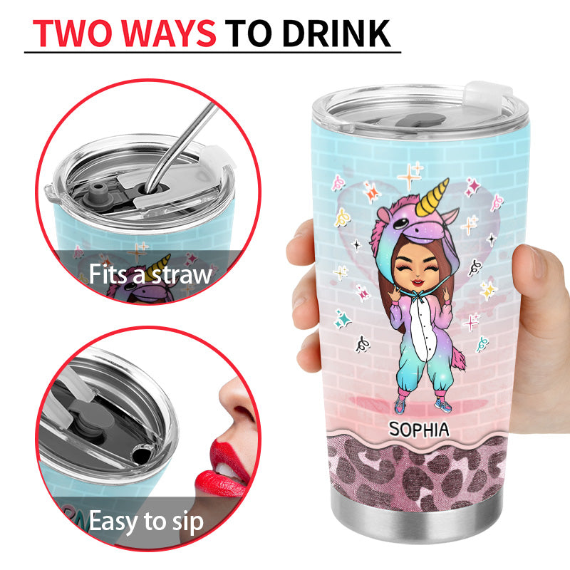 Aunticorn Like Other Aunt - Gift For Aunties - Personalized Custom Tumbler