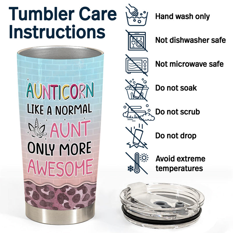 Aunticorn Like Other Aunt - Gift For Aunties - Personalized Custom Tumbler