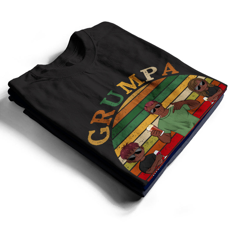 Grumpa Like A Regular - Gift For Grandpas - Personalized Custom T Shirt