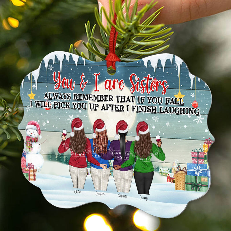Keeping Each Other Sane - Sister Christmas Gift - Personalized Custom Aluminum Ornament