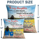 Hugged This Soft Pillow - Gift For Daughter, Granddaughter - Personalized Pillow