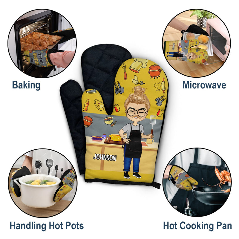 This Can Cook - Gift For Him, Gift For Father - Personalized Oven Mitts, Pot Holder