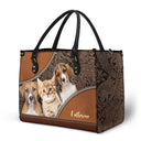 Custom Photo Dog Face - Gift For Pet Lovers - Personalized Leather Bag