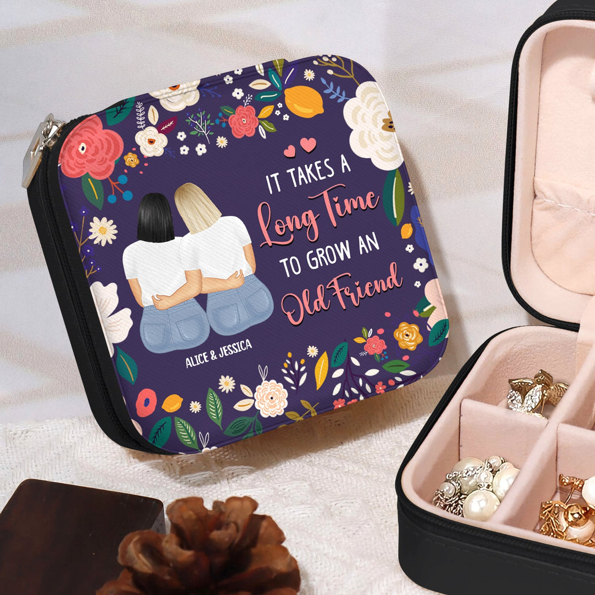 Take A Long Time To Grow - Gift For Besties - Personalized Jewelry Box