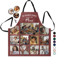 Photo personnalisée « Mes personnes préférées m'appellent » - Cadeau pour maman, grand-mère - Tablier personnalisé