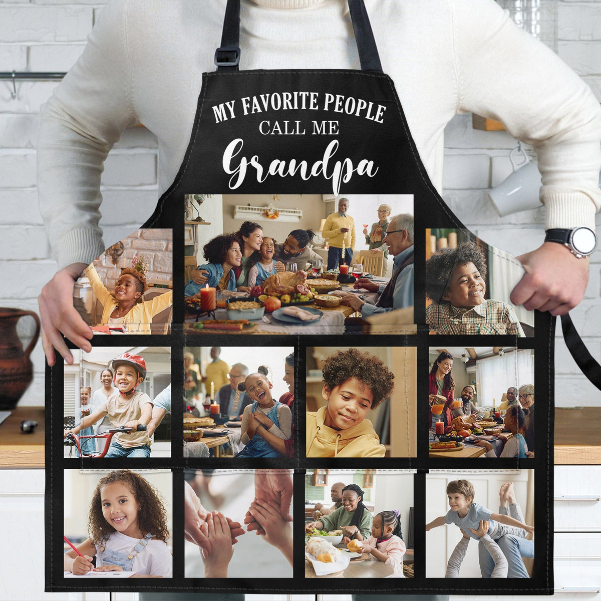 Custom Photo My Favorite People Call Me - Gift For Mother, Grandma - Personalized Apron