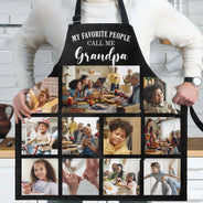 Photo personnalisée « Mes personnes préférées m'appellent » - Cadeau pour maman, grand-mère - Tablier personnalisé