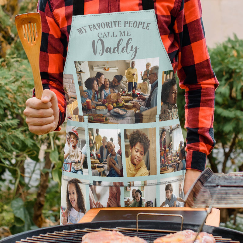 Custom Photo My Favorite People Call Me - Gift For Mother, Grandma - Personalized Apron