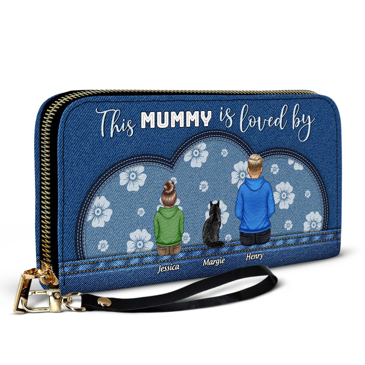 This Is Loved By - Gift For Mom, Mother - Personalized Leather Long Wallet