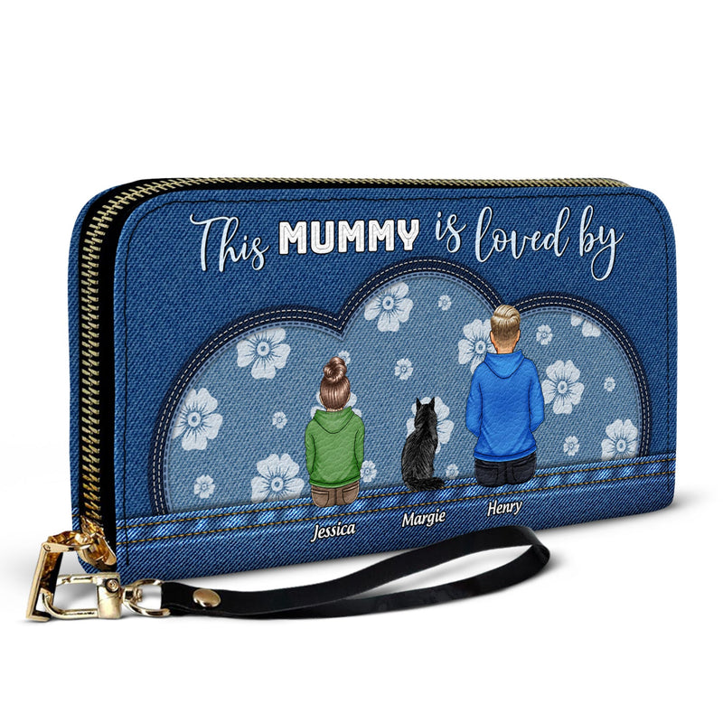 This Is Loved By - Gift For Mom, Mother - Personalized Leather Long Wallet