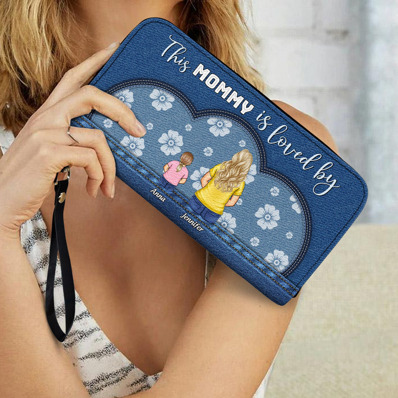 This Is Loved By - Gift For Mom, Mother - Personalized Leather Long Wallet