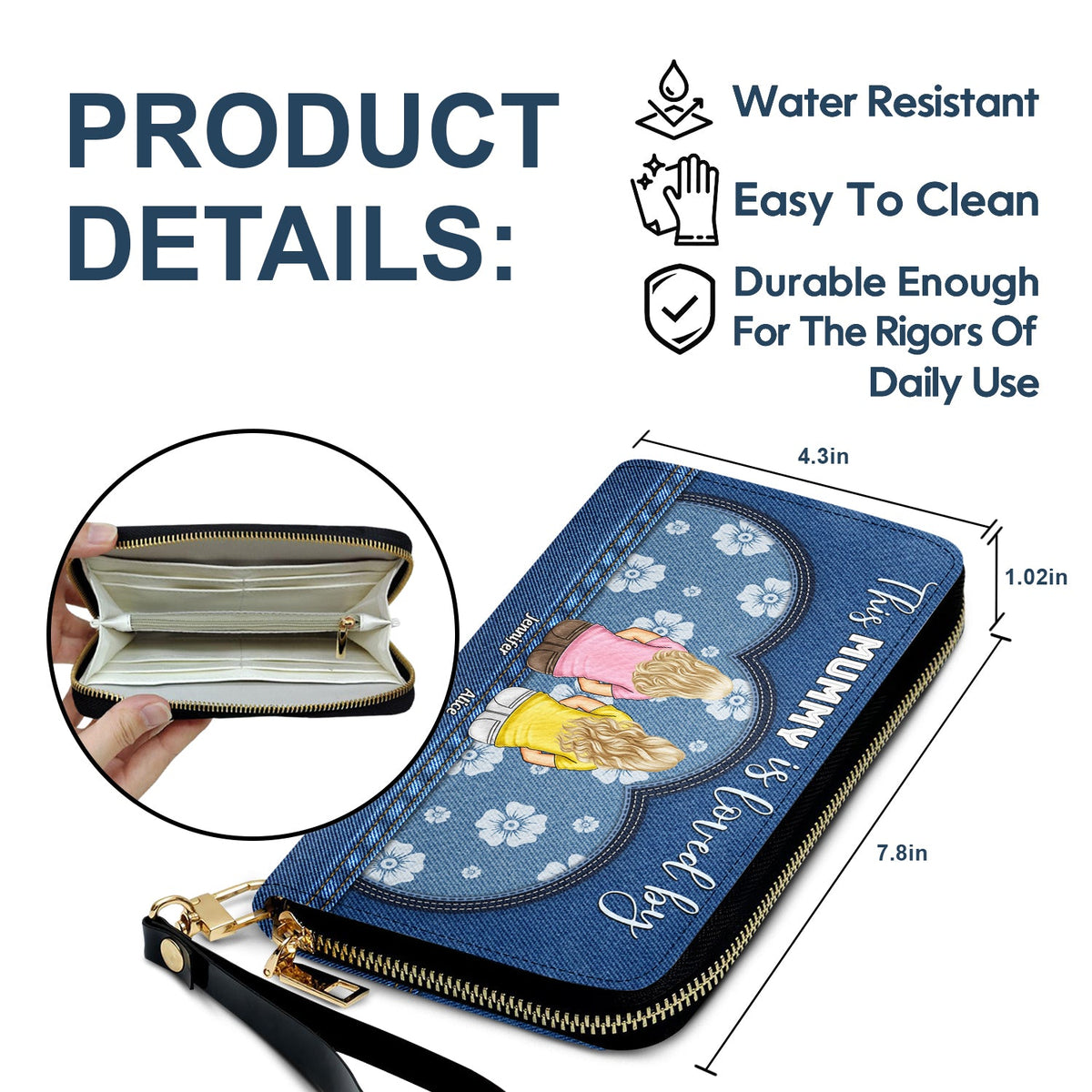 This Is Loved By - Gift For Mom, Mother - Personalized Leather Long Wallet