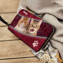 Portefeuille long en cuir personnalisé avec photo de chiens et de chats - Cadeau idéal pour les amoureux des animaux