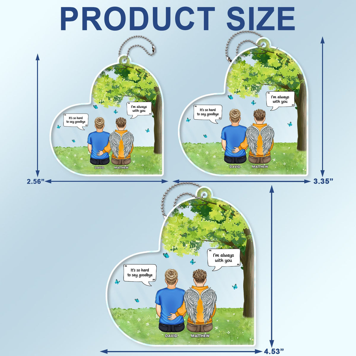 It's So Hard To Live Without You - Memorial Gift - Personalized Acrylic Car Hanger