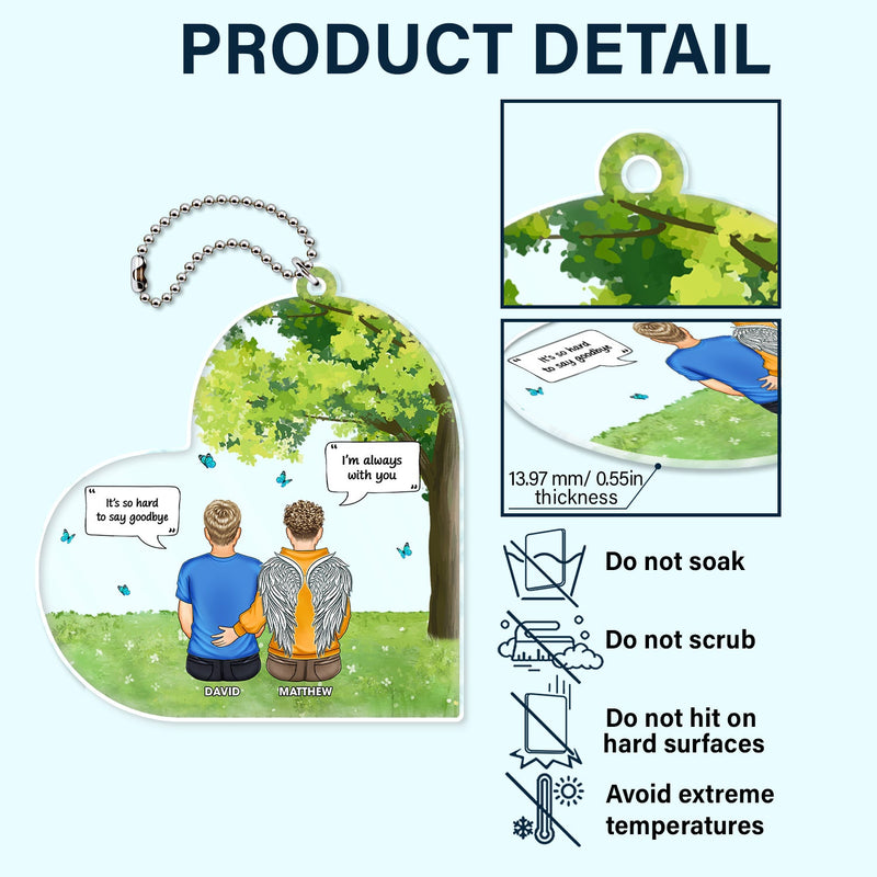 It's So Hard To Live Without You - Memorial Gift - Personalized Acrylic Car Hanger