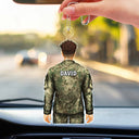 Veteran Army Military Uniform - Personalized Acrylic Car Hanger