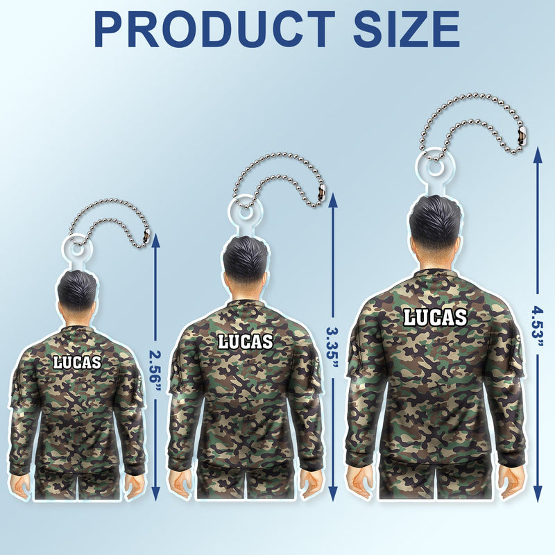 Veteran Army Military Uniform - Personalized Acrylic Car Hanger