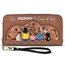 This Is Loved By Leather - Gift For Mother, Grandma - Personalized Leather Long Wallet