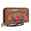 This Is Loved By Leather - Gift For Mother, Grandma - Personalized Leather Long Wallet
