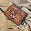 This Is Loved By Leather - Gift For Mother, Grandma - Personalized Leather Long Wallet