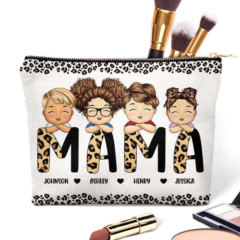 Léopard Mama Nana Titre - Anniversaire, Cadeau d'amour pour maman, maman, mère, grand-mère, grand-mère - Trousse de maquillage personnalisée
