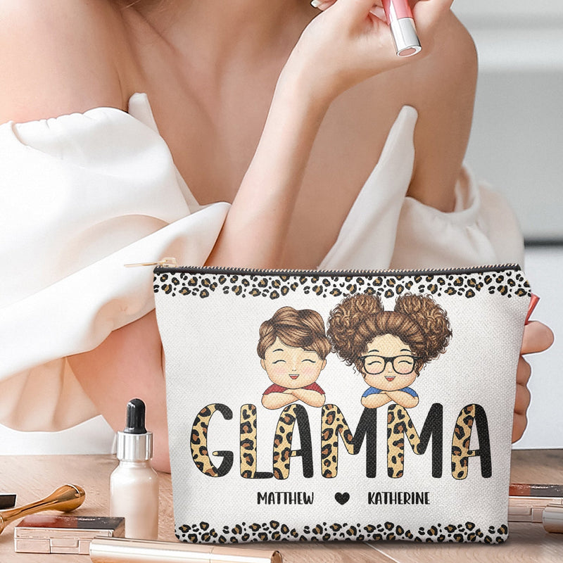 Léopard Mama Nana Titre - Anniversaire, Cadeau d'amour pour maman, maman, mère, grand-mère, grand-mère - Trousse de maquillage personnalisée