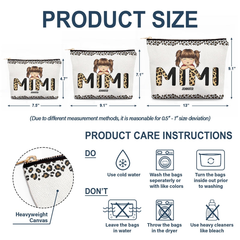 Léopard Mama Nana Titre - Anniversaire, Cadeau d'amour pour maman, maman, mère, grand-mère, grand-mère - Trousse de maquillage personnalisée