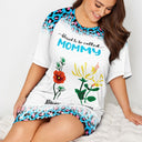 Blessed To Be Called Birth Flowers - Gift For Grandma, Mom, Mother - Personalized Women's Sleep Tee