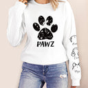 Pawz Dog Mom Dog Dad - Gift For Dog Lovers - Personalized Unisex Sweatshirt With Design On Sleeve