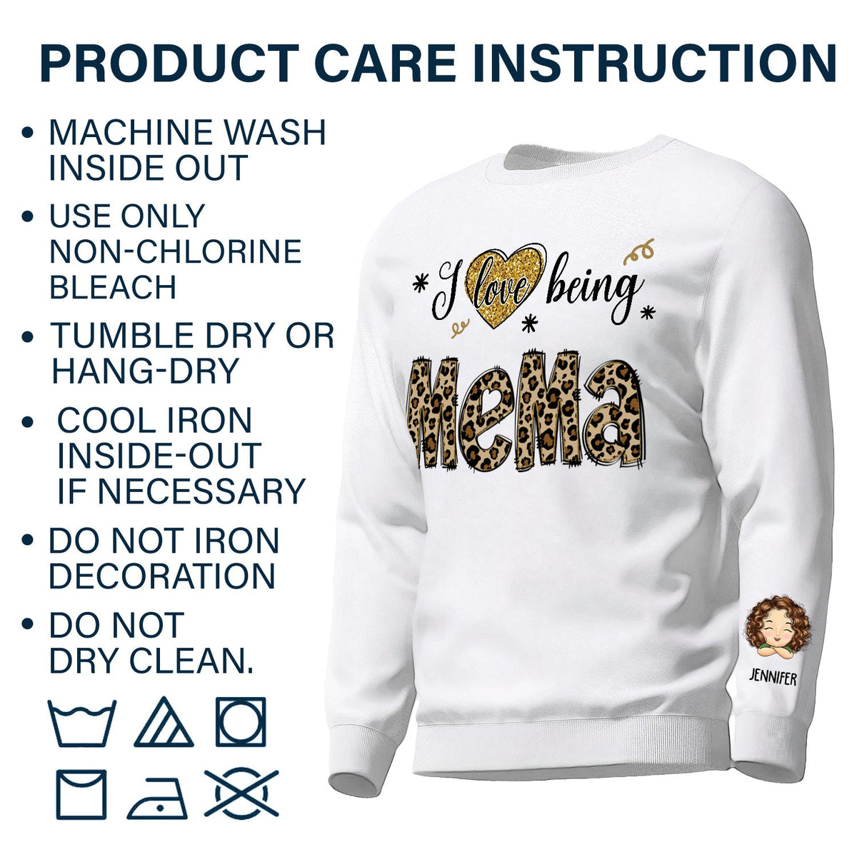 I Love Being Grandma - Gift For Grandma - Personalized Unisex Sweatshirt With Design On Sleeve