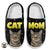 Custom Photo Cat Mom - Gift For Cat Lovers - Personalized Fluffy Slippers