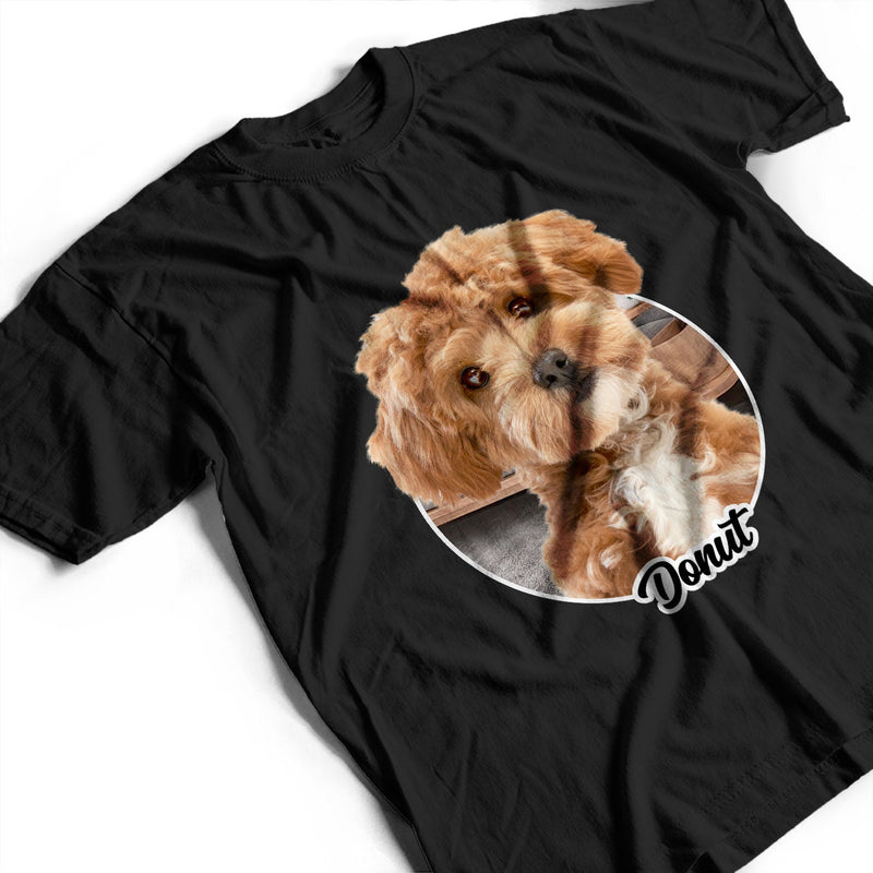 Custom Photo Background Pet Face - Gift For Pet Lovers - Personalized T Shirt