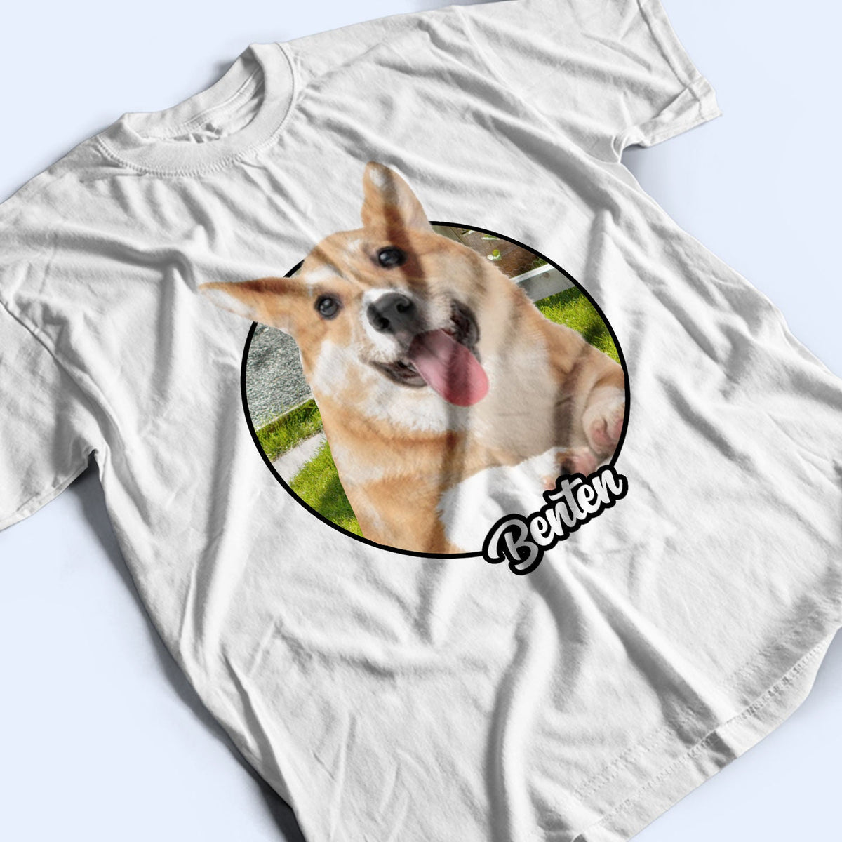Custom Photo Background Pet Face - Gift For Pet Lovers - Personalized T Shirt