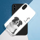 Custom Photo Black And White Pet Face - Gift For Pet Lovers - Personalized Clear Phone Case