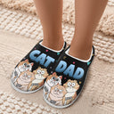 Cat Mom Cartoon - Gift For Cat Mom, Cat Lovers - Personalized Fluffy Slippers