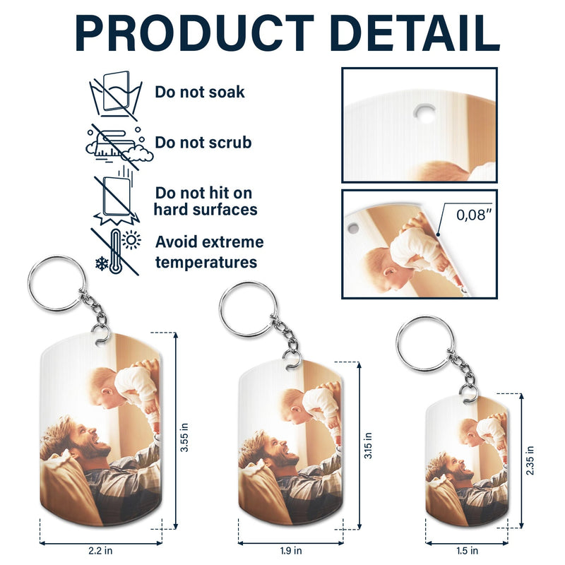 Custom Photo The Night You Became My Daddy Star Map - Gift For Dad, Father - Personalized Aluminum Keychain