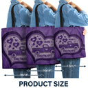 Nana's Sweethearts Leather Pattern - Gift For Grandma - Personalized Zippered Canvas Bag