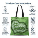 Nana's Sweethearts Leather Pattern - Gift For Grandma - Personalized Zippered Canvas Bag