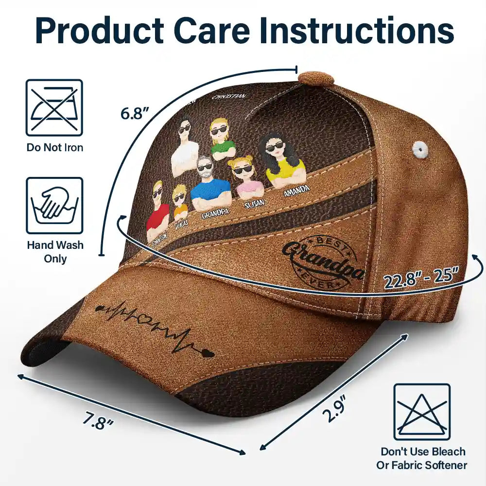 Meilleur papa de tous les temps - Cadeau d'anniversaire, cadeau d'amour pour père, grand-père, grand-père - Casquette classique personnalisée 