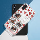 Calendar Custom Photo Couples - 3D Inflated Effect Printed Clear Phone Case, Personalized Clear Phone Case