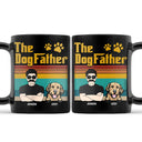Le Père Chien - Cadeau pour papa chien, amoureux des chiens - Mug noir personnalisé